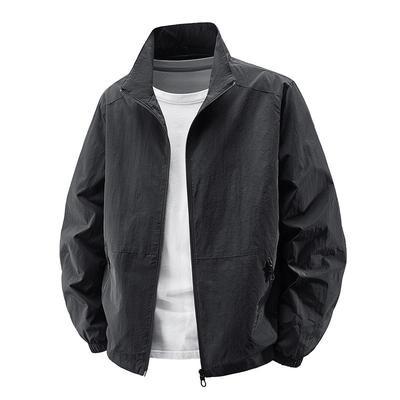 Men's Outdoor Casual Jacket for Spring and Autumn, Middle-aged and Young Standing Collar Jacket