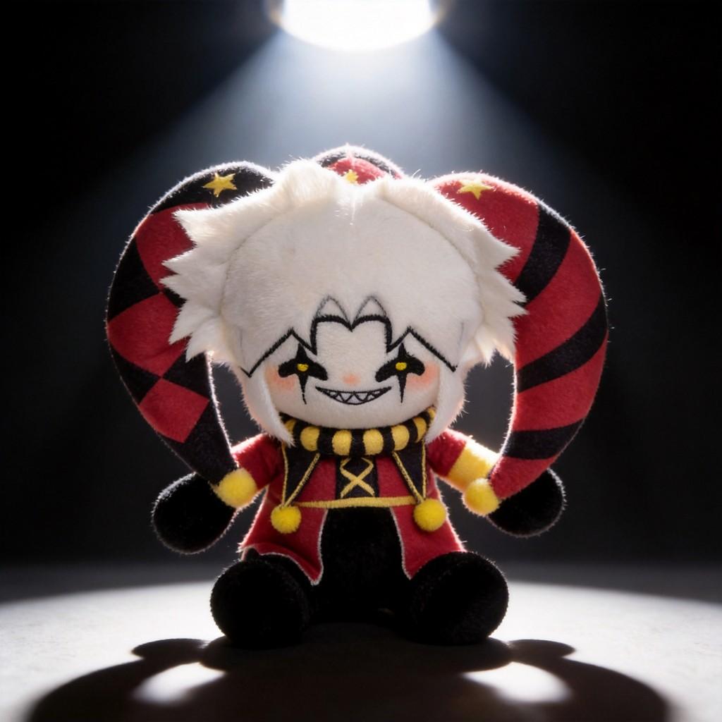 Pierrothe Harlequin Plush Doll With Short Velvet Fabric For Collectors And Kids