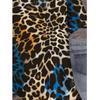 XL-7XL Plus Size Women's Men Leopard Casual 3D Print Loose V Neck Short Sleeved T-shirt Top