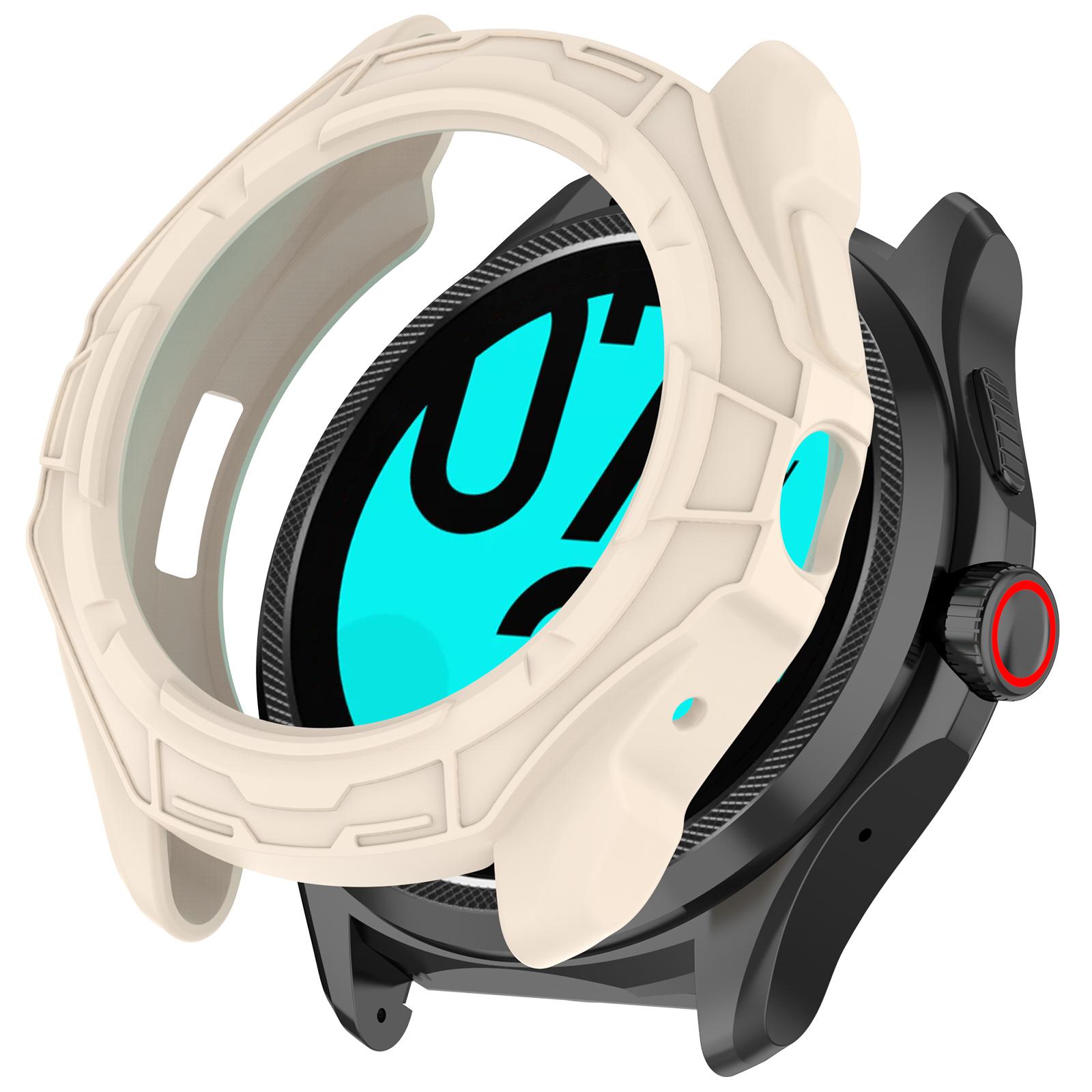 

For TicWatch Pro 5 Enduro Soft TPU Watch Case Hollow Shockproof Bumper Frame Cover Starlight