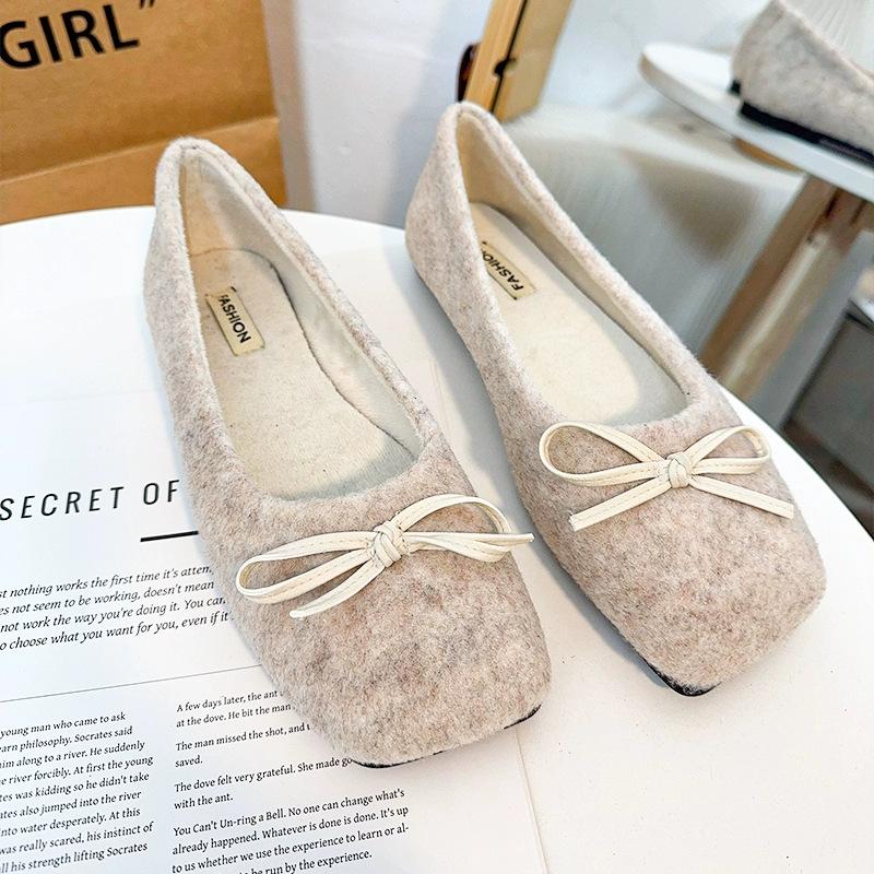 

Удобные туфли Doudou на плоской подошве с одним ремешком, на мягкой подошве, универсальная обувь для通勤, весна 2025, новая модная и удобная обувь для мам 40 абрикосовый