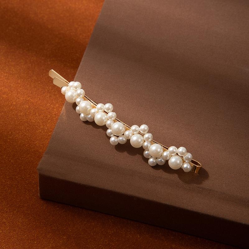 Pearl Word Clip Women'S Temperament Bangs Forehead Broken Hair Edge Clip High Sense Simple Bb Clip