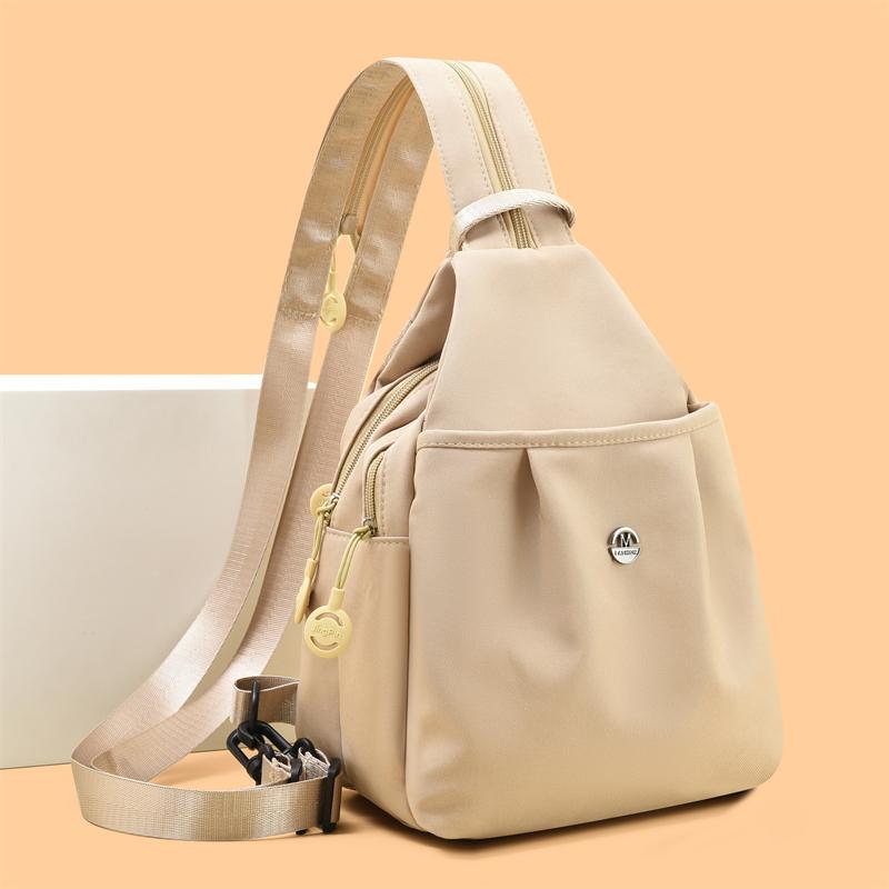 

Рюкзак женский новая нагрудная сумка легкая сумка-кроссбоди для поездок на работу спортивный туризм альпинизм многокарманная сумка-кроссбоди бежевый