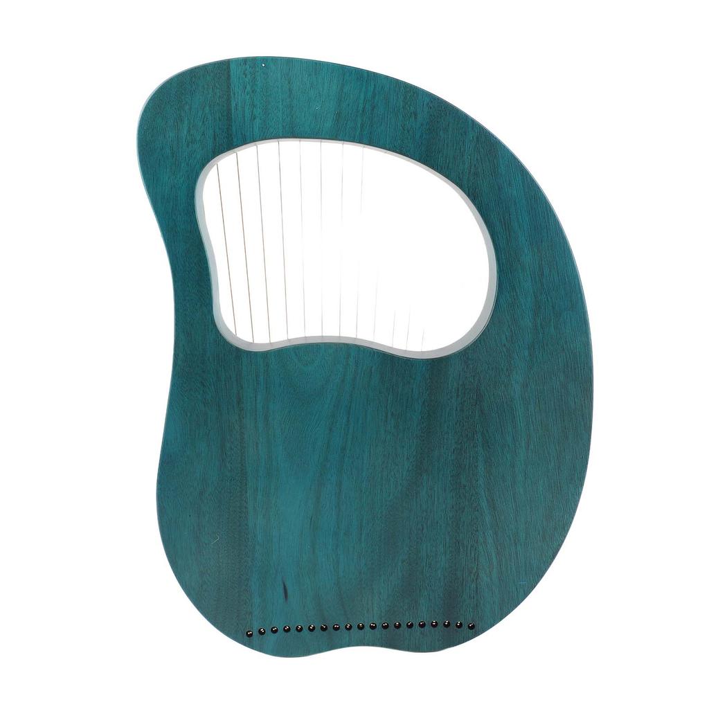 19 String Lyre Harp Portable Wooden Resonance Box String Instrument with Tuning Wrench and Picks for Beginners