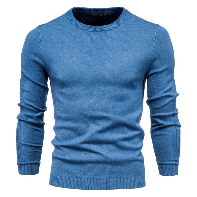 New O-neck Pullover Men's Sweater Casual Solid Color Warm Sweater Men Winter Fashion Slim Mens Sweaters 11 Colors