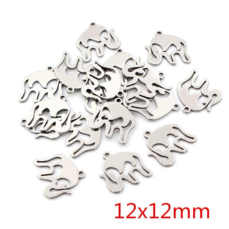30pcs/lot No Fade 316 Stainless Steel Star Heart Fish Cat Charms Pendant for DIY Necklace Bracelet Craft Jewelry Making Findings