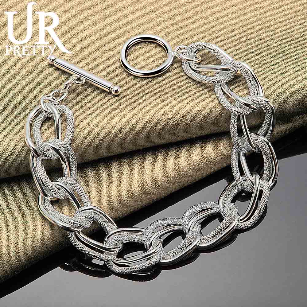 925 mincovní stříbro matný hladký prsten řetízkový náramek módní svatební šperky