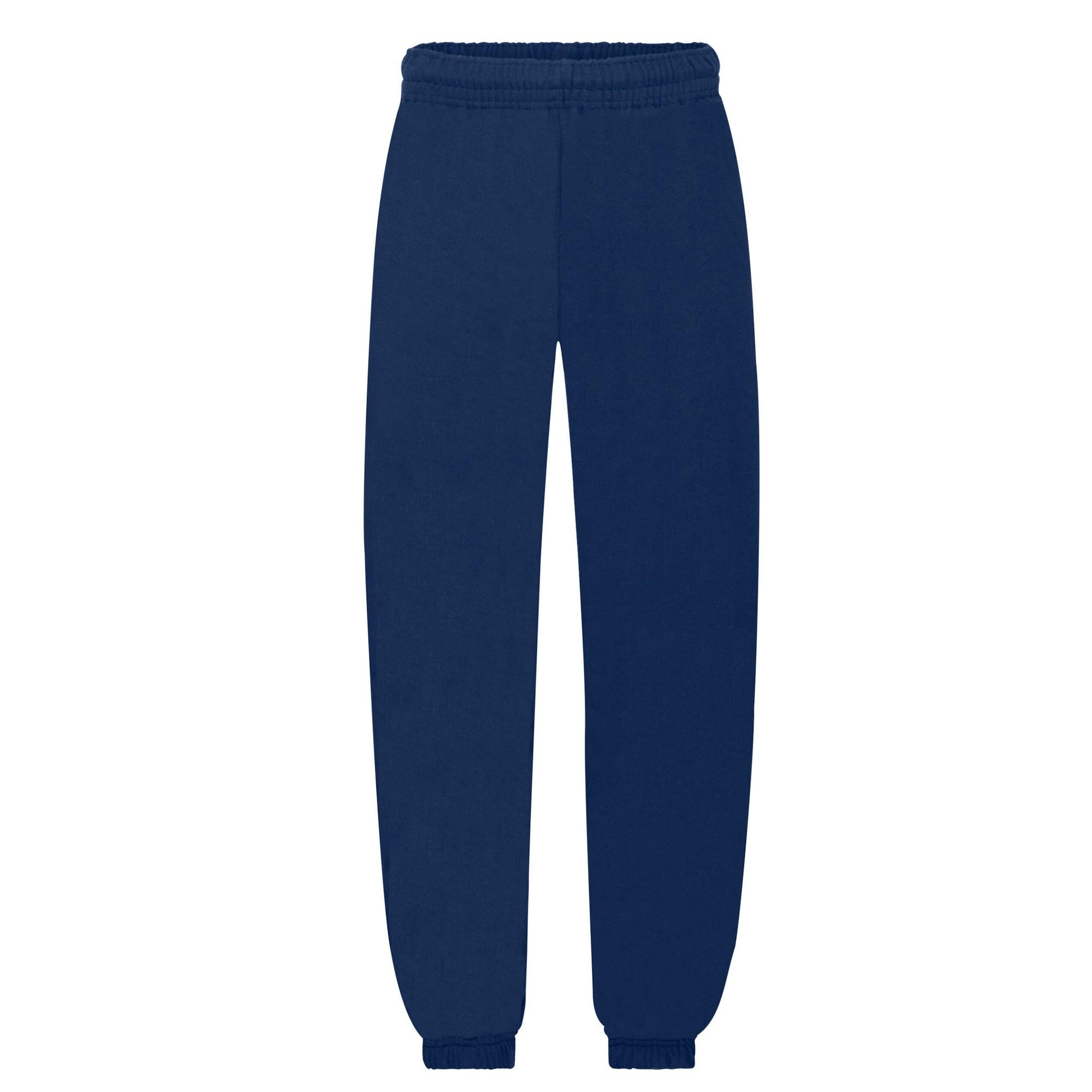 FRUIT OF THE LOOM Pantaloni da jogging per bambini/ragazzi con orlo elasticizzato 7-8 Years blu scuro