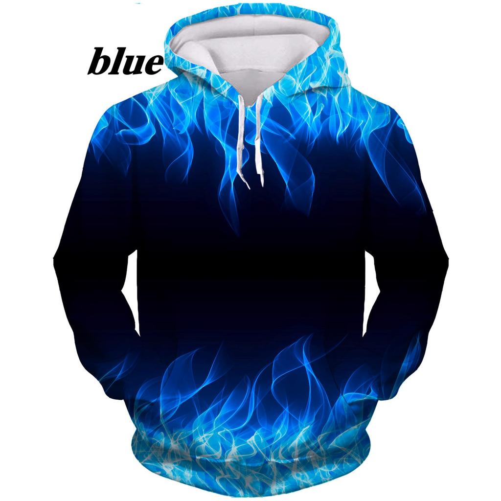 2024 Hot Sale 3D Flame Hoodies Men/Women Sweatshirts Winter Autumn Oversized Hoody Loose Outwear Pullovers