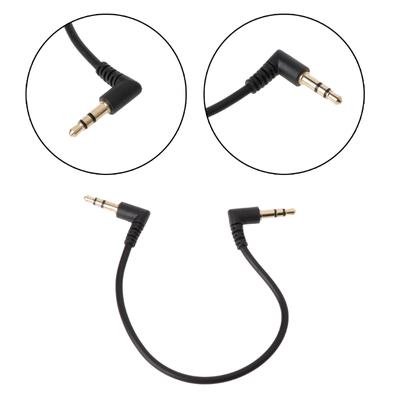 90 Grad rechtwinkliges 3,5-mm-Klinkenstecker-Stecker-Stereo-Audiokabel für Auto-AUX