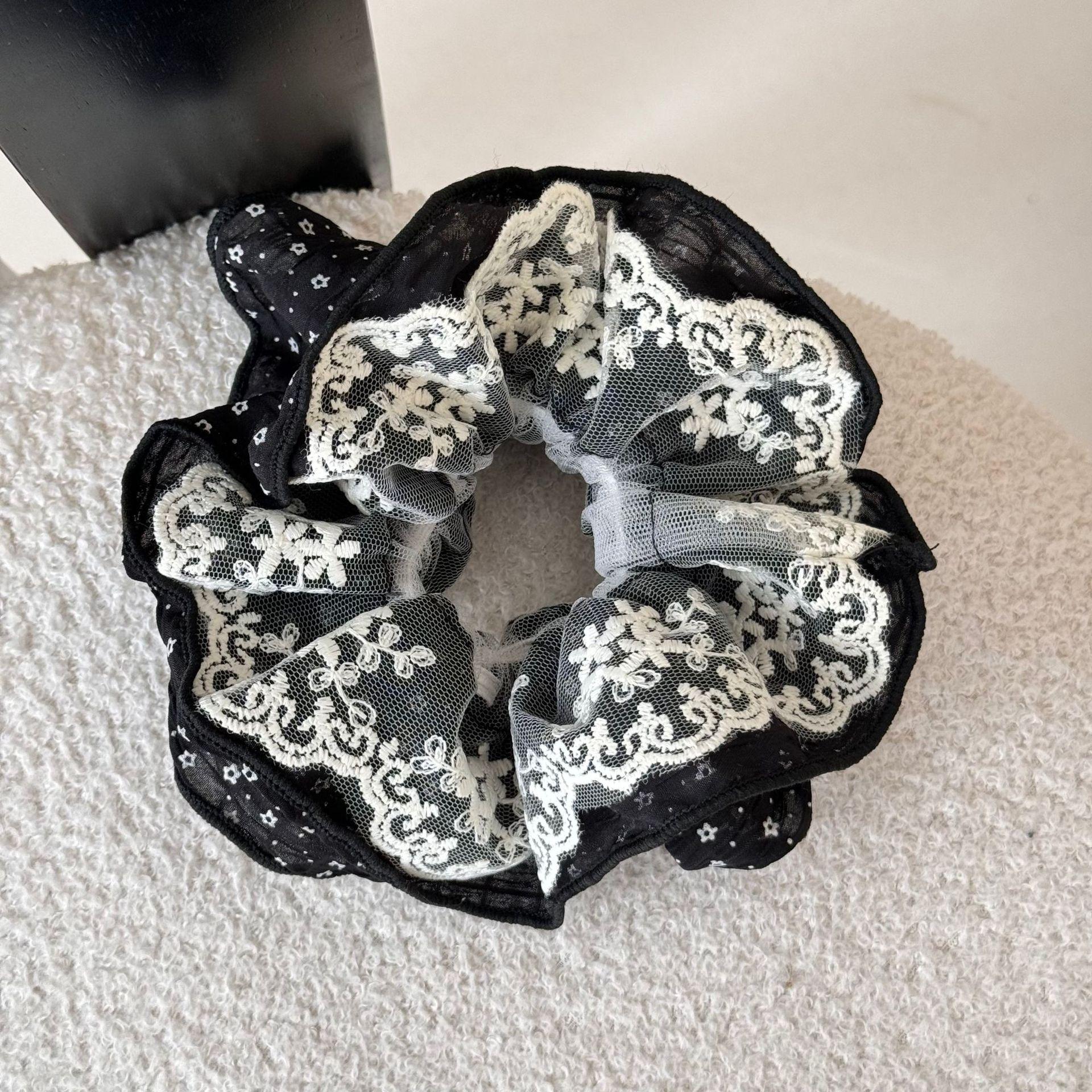 

Резинка-скранч для волос для девочек женщин эластичные аксессуары резинки корейские цветы фасинаторы элегантный винтажный популярный новый подарок