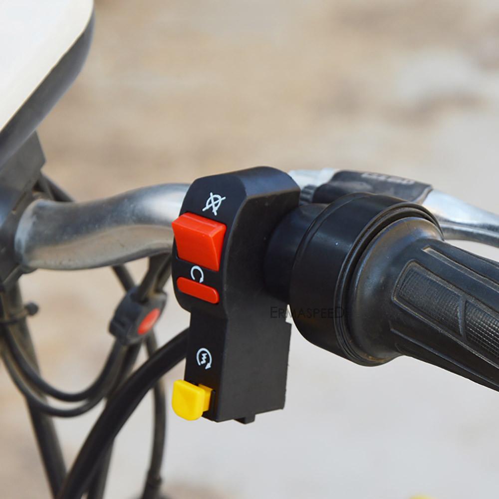 12V Universal Motorrad Lenker Schalter EIN/AUS Taste 7/8'' 22mm Start/Kill Motorrad Licht Schalter für Scooter Pit Dirt
