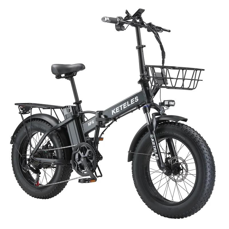 Elektrokolo KETELES 20 palcové skládací elektrokolo Fat Tire 1000W motor 48V 20AH lithiová baterie elektrokolo