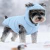 Fashion Warm Dog Down Jacket Thickened Adjustable Windproof Dog Jacket with Ear Hole Comfortable Dog Hood Coat Winter Season