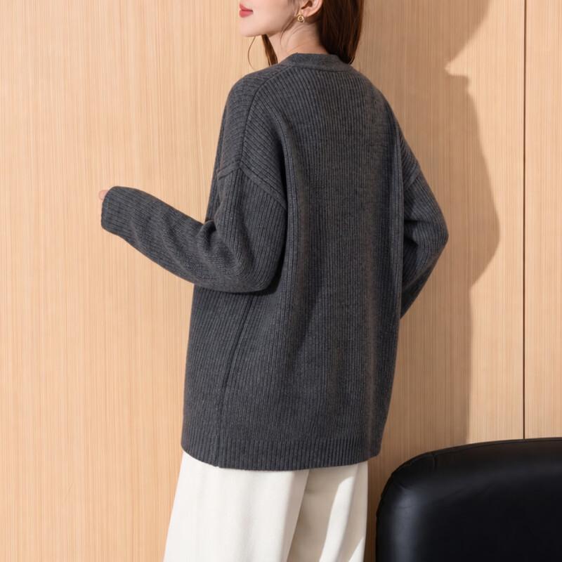 TonLion 2026 Autumn Minimalist V-Neck Cardigan