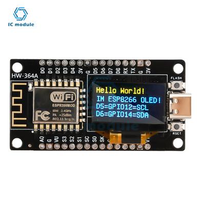 Nodemcu ESP8266 Entwicklungsplatine serielles WLAN-Modul CH340G mit 0,96-Zoll-OLED-Bildschirm für Arduino/Micropython ESP8266