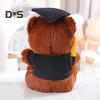Graduation Owl Bear Doll Cute Plush Class of 2025 Gift for Her Him Personalized School Stuffed Animal Mini Doctoral Hat Design Graduation Decorations