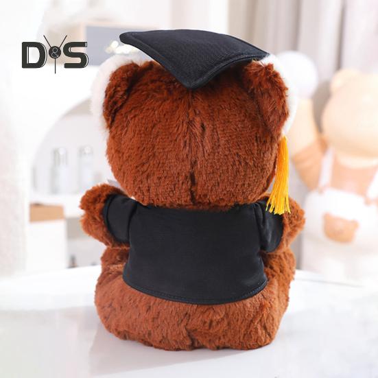 Graduation Owl Bear Doll Cute Plush Class of 2025 Gift for Her Him Personalized School Stuffed Animal Mini Doctoral Hat Design Graduation Decorations
