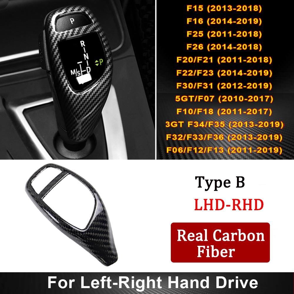 Collier de levier de vitesse en fibre de carbone pour BMW F30 F10 F15 F07 F20 F21 F22 F32 F34 F35 5GT