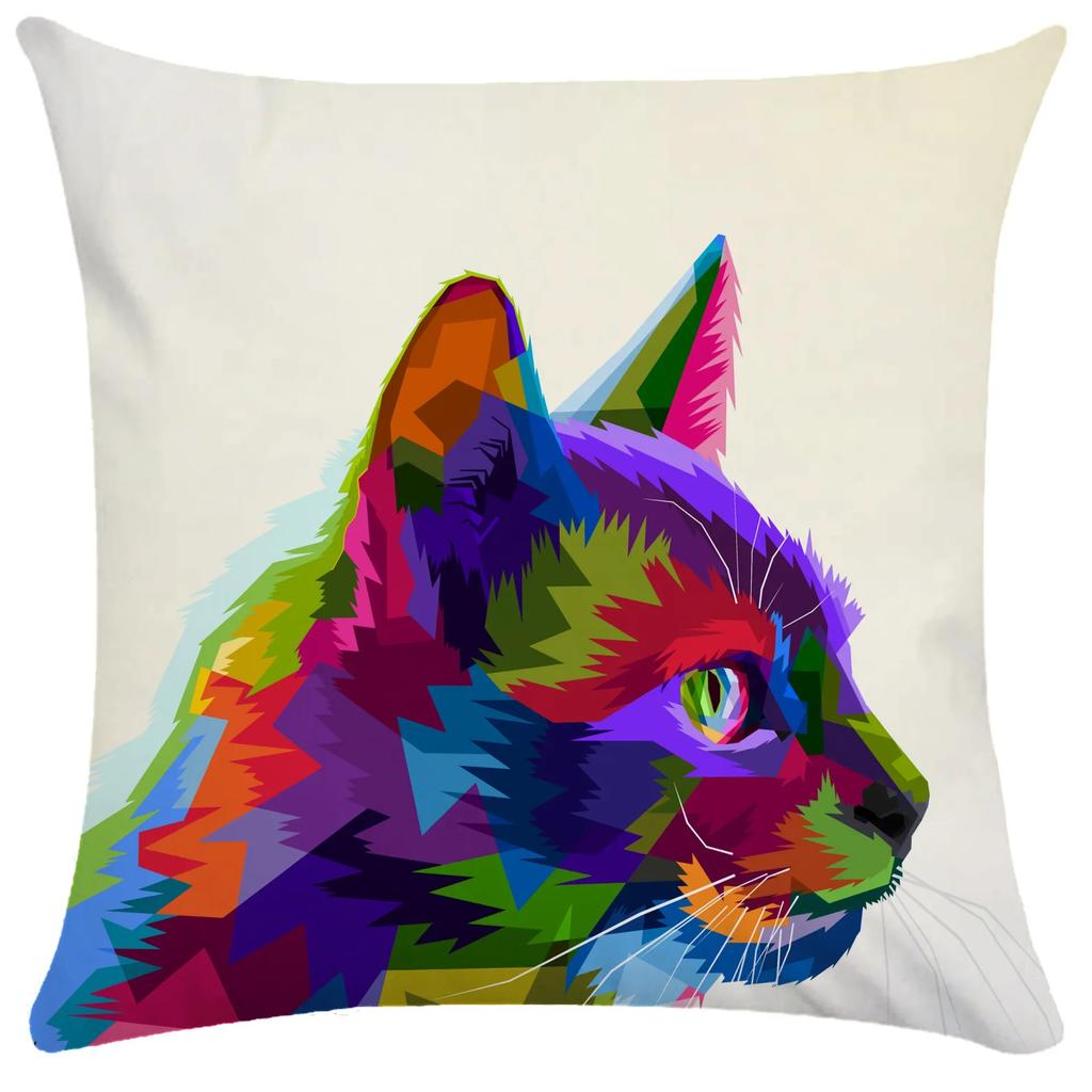 Sofa Bed Upholstery Home Decor Pillow Covers Bedroom Chair Decorative Colorful Animal
