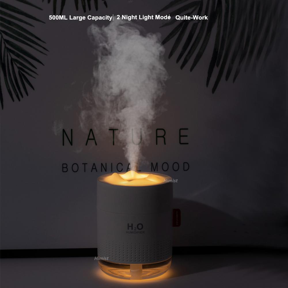 Ultraschall Luftbefeuchter 500ML Schneeb Berg USB Aroma Ätherisches Öl Diffusor Starker Nebel Ultra Leise Befeuchter Nebel Diffusor