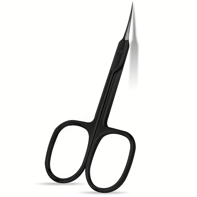 Stainless Steel Scissors Multi-Purpose Stainless Steel Sharp Curved Blades Beauty Tool for Eyebrows Nails and Makeup Care чёрный