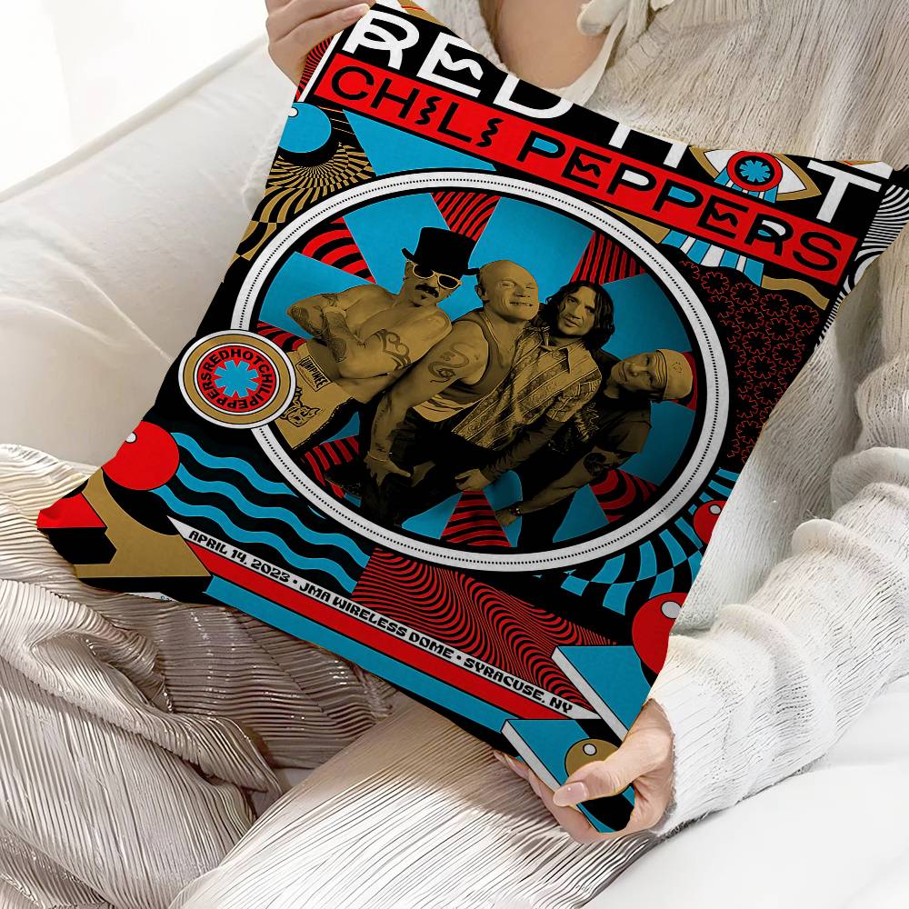 Rock Band Red Hot C-Chili P-Peppers Cushion Cover Polyester Sofa Cushions Decorative Throw Pillows Home Decoration Pillowcover