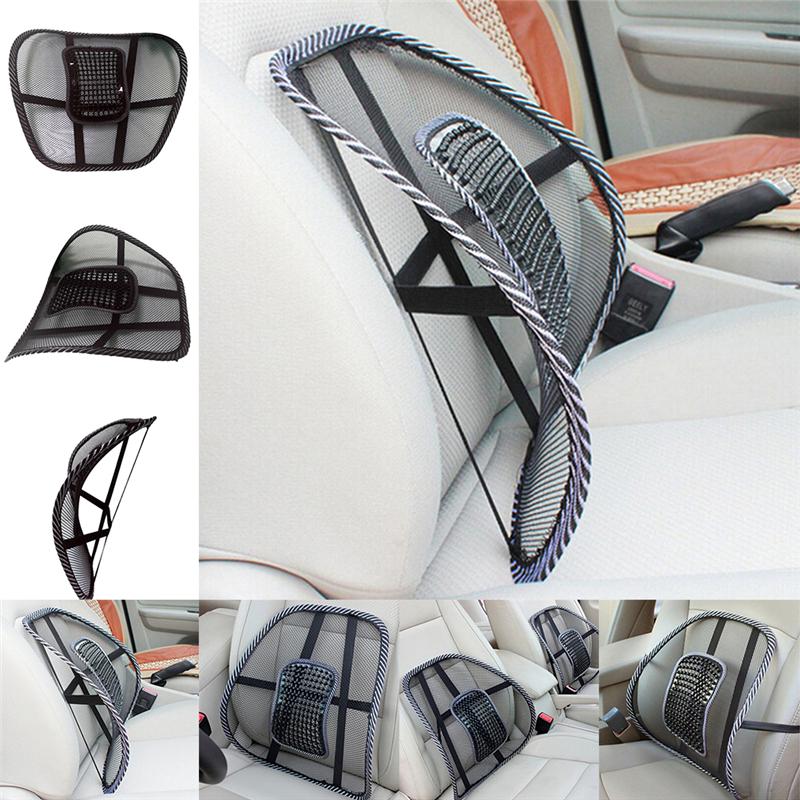 Massage Vent Mesh Lumbar Lower Back Brace Support Car Seat Chair Cushion Pad