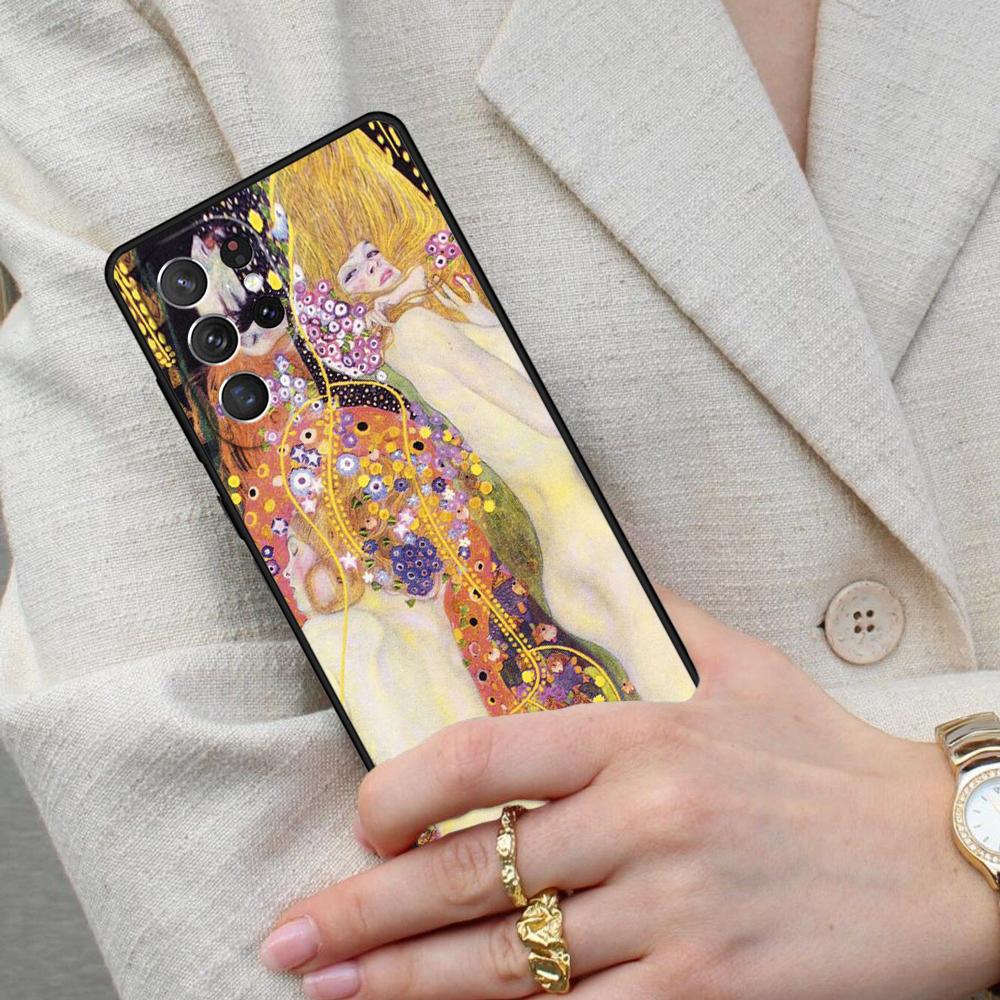 Gustav Klimt Abstrakte Malerei Handyhülle für Samsung Galaxy S26 Ultra S25 S24 S23 S22 S21 S20 Note10 Hülle