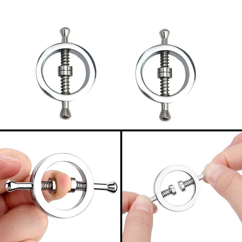 Metal Nipple Clips Stimulator Female Breast Nipple Clamps Bondage Restraints Flirting Teasing Women Sex Toy Slave Couple 