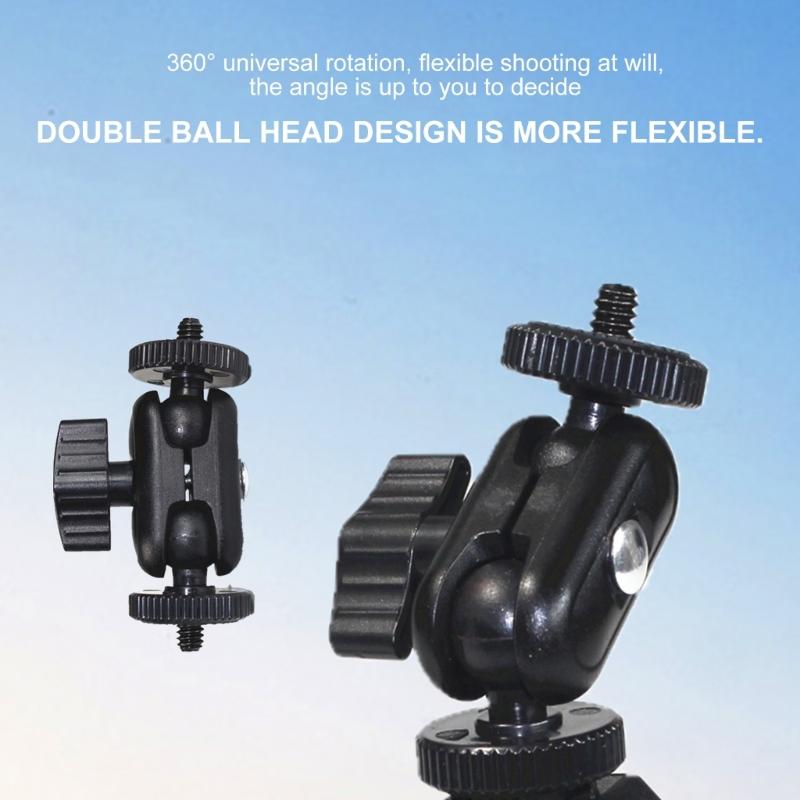 Universal 1/4Inch Screw Compatible Action Camera Holder for Action Cameras on Bikes Featuring Adjustable Rotation