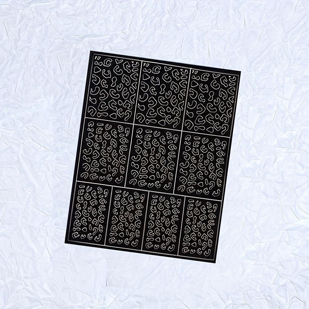 

1 шт. полая наклейка для дизайна ногтей, шаблон для пластины для дизайна ногтей, дизайны с линиями, сеткой и леопардовым принтом, чтобы сделать дизайн ногтей/салон более легким, подарок для девушки и женщины цветной печати леопарда