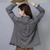 2026 Spring Plaid Long Sleeve Slimming Plus Size Women's Casual Shirt Jacket