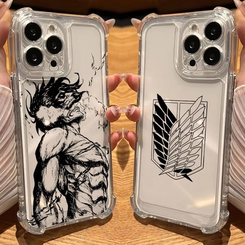 Anime Attack On Titan Hot Phone Case For iPhone 17 Air 16 e 15 14 13 12 11 Pro Max Plus Mini SE 2020 2022 Soft Shockproof Cover