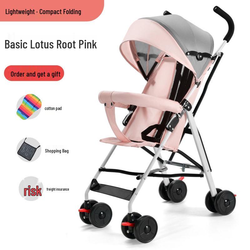 Lightweight Folding Baby and Toddler Umbrella Stroller with Recline Feature