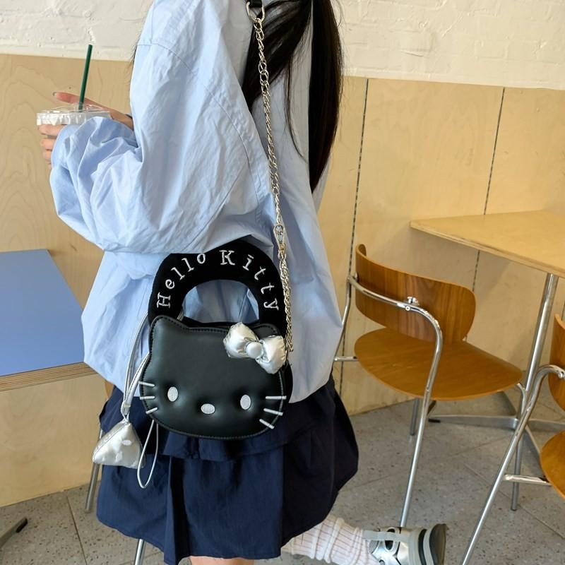 Hello Kitty Melody Cinnamoroll Mini Shoulder Bag Pu Chain Strap Sweet Summer Accessory For Daily Use