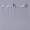 1/5Pcs Goose Feather Stick Ear Picking Elastic Earwax Cleaner Stick Massage Chicken Peacock Feather Silver Needle Ear Dig Tool