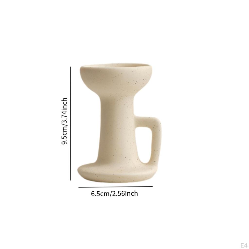 Ceramic Candle Holder Candlestick Desktop Ornament Table Centerpiece Tealight for Home