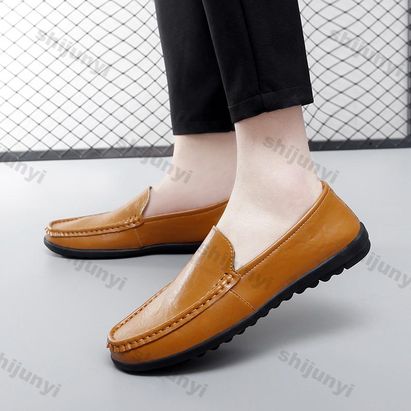 Fashion Large Size Men's Casual Shoes 2025 Spring Summer New Lightweight Comfortable Slip On Flats Soft Sole Non Slip Vulcanized Shoes