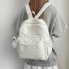 Student Schoolbag Polo Dot Women's Large Capacity Backpack Lightweight Class Backpack