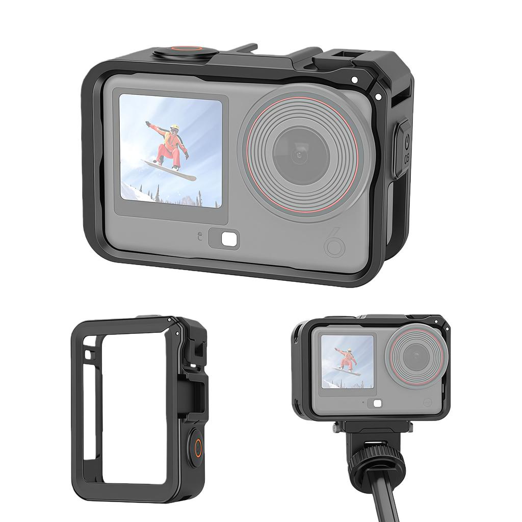 Quick Release Protective Cage for Action 6 Camera Frame with Cold Shoe Mount for Accessories Durability Construction