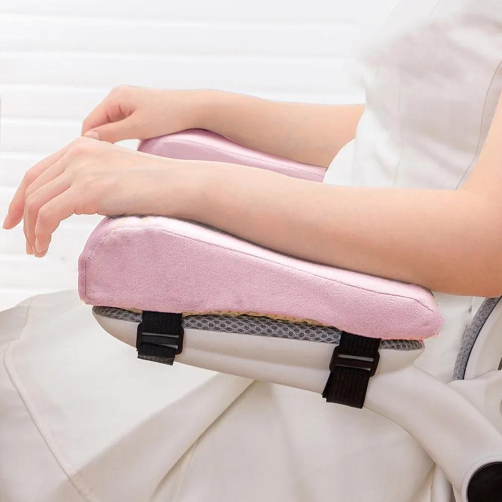 1Pair Soft Chair Armrest Pad Non-Slip with Adjustable Straps Chair Elbow Pillows Pad Comfortable Chair Armrest Cushion розовый 2730₽