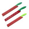 Coltello per anguria con fodero, Coltello da pane seghettato per torta, formaggio, pasticceria, Tagliafrutta in acciaio inossidabile per cucina