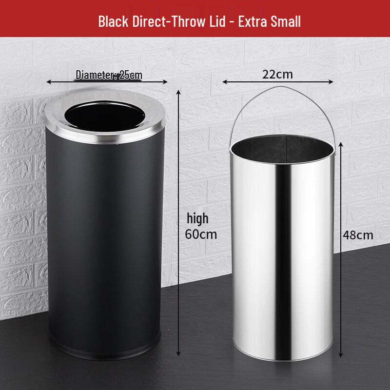 RSRDDY Outdoor Stainless Steel Round Trash Can with Ashtray