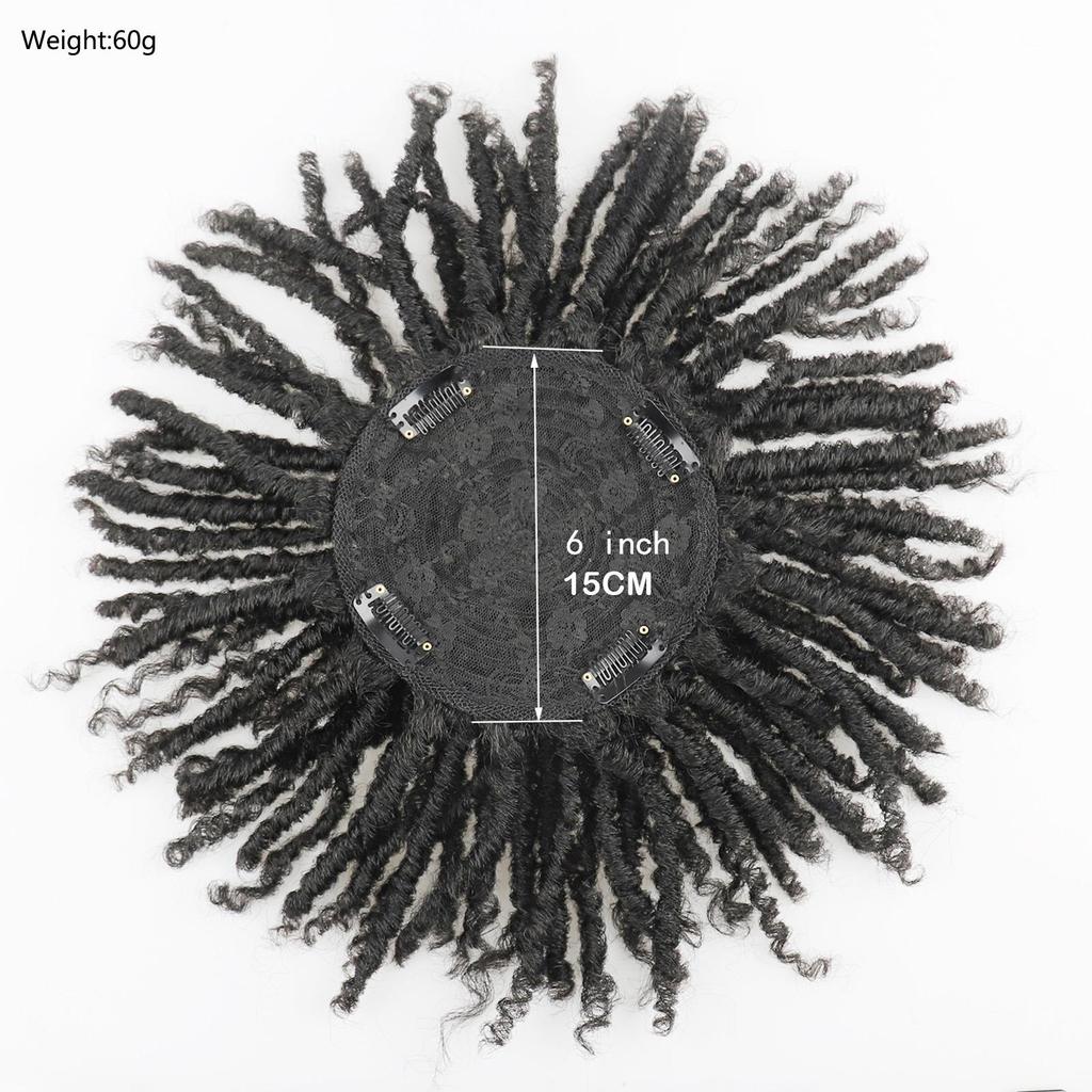 Dreadlock Hair Wigs Short Hair Wig Toupe Curly Braids Clip On Curly Loose Afro Black Ombre Color Hairpiece For Women