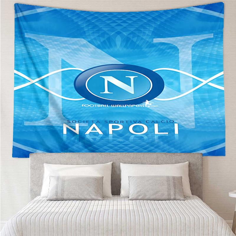 NAPOLI LOGO Tapestry for Bedroom Aesthetic Classroom Tapestries Wall Hanging for Living Room Dorm Office,Ideal Creative Gift