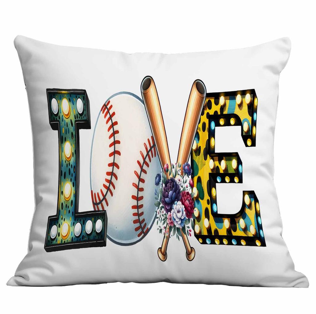 New Baseball Peripheral Printed Pillowcase Home Living Room Sofa Pillowcase Cushion Cover