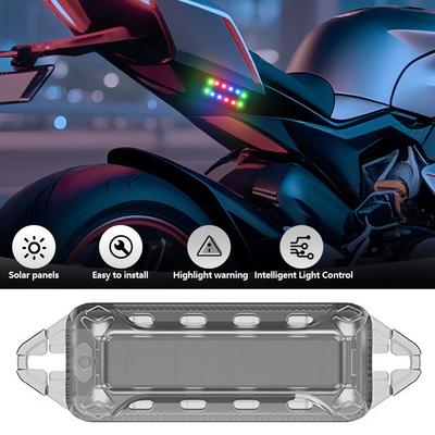 Solar Powered Car Warning Light LED Flashlight Indicator in-Night Caution Strobe Warning Light Running Lamp Clear for Motorcycle