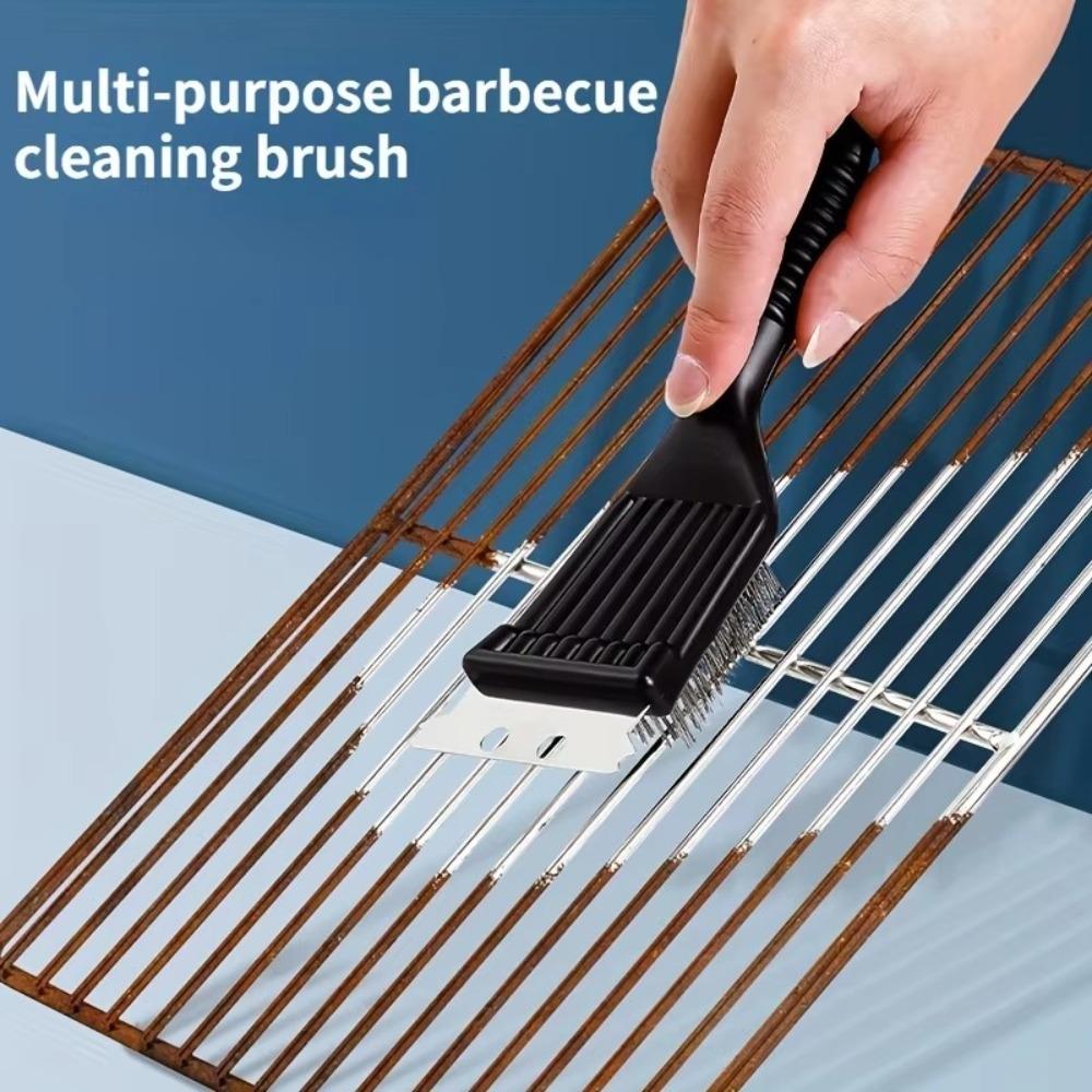 2 In 1 BBQ Cleaning Brush Deep Cleaning Grill Clean Tool Portable Grill Cleaner  Kitchen Gadgets