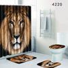 4Pcs/Set Unique Pattern Printing Bathroom Shower Curtain Mat Rug Cover